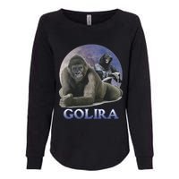 Golira Weird Gorilla Womens California Wash Sweatshirt