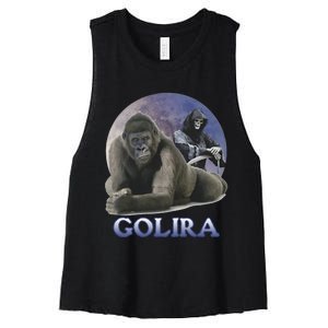 Golira Weird Gorilla Women's Racerback Cropped Tank