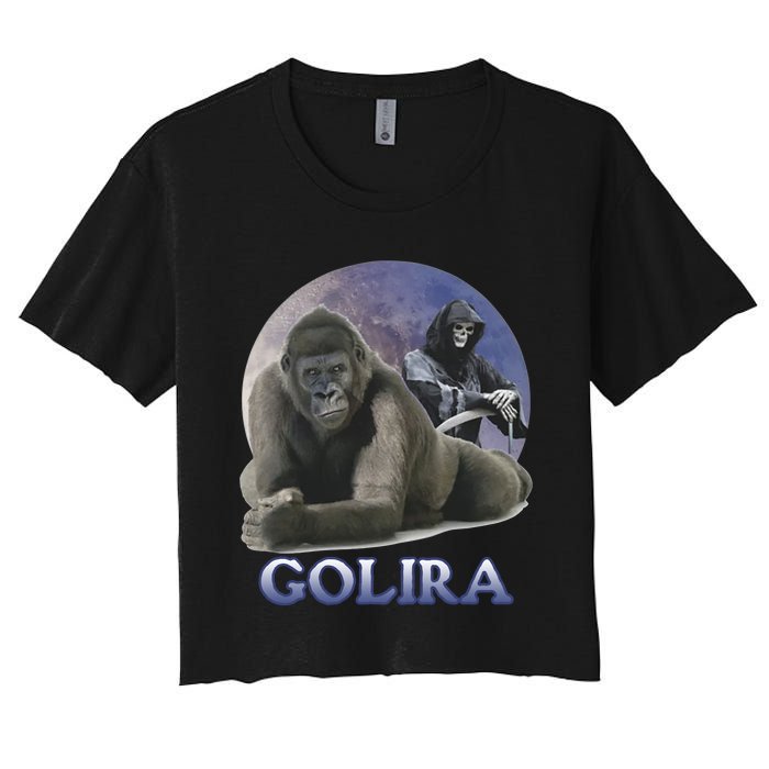 Golira Weird Gorilla Women's Crop Top Tee