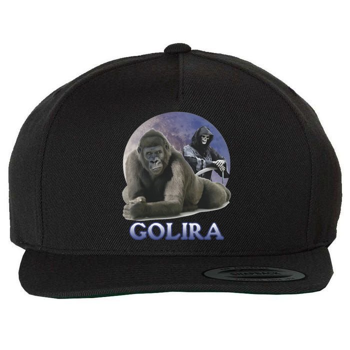 Golira Weird Gorilla Wool Snapback Cap