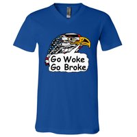 Go Woke Go Broke V-Neck T-Shirt