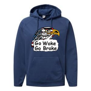 Go Woke Go Broke Performance Fleece Hoodie