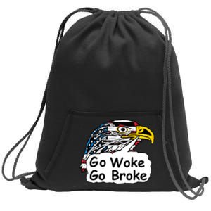 Go Woke Go Broke Sweatshirt Cinch Pack Bag