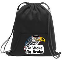 Go Woke Go Broke Sweatshirt Cinch Pack Bag