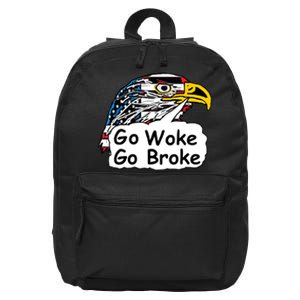 Go Woke Go Broke 16 in Basic Backpack