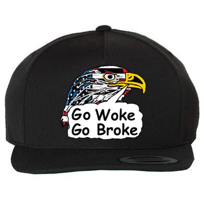 Go Woke Go Broke Wool Snapback Cap