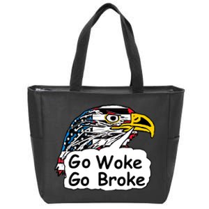 Go Woke Go Broke Zip Tote Bag