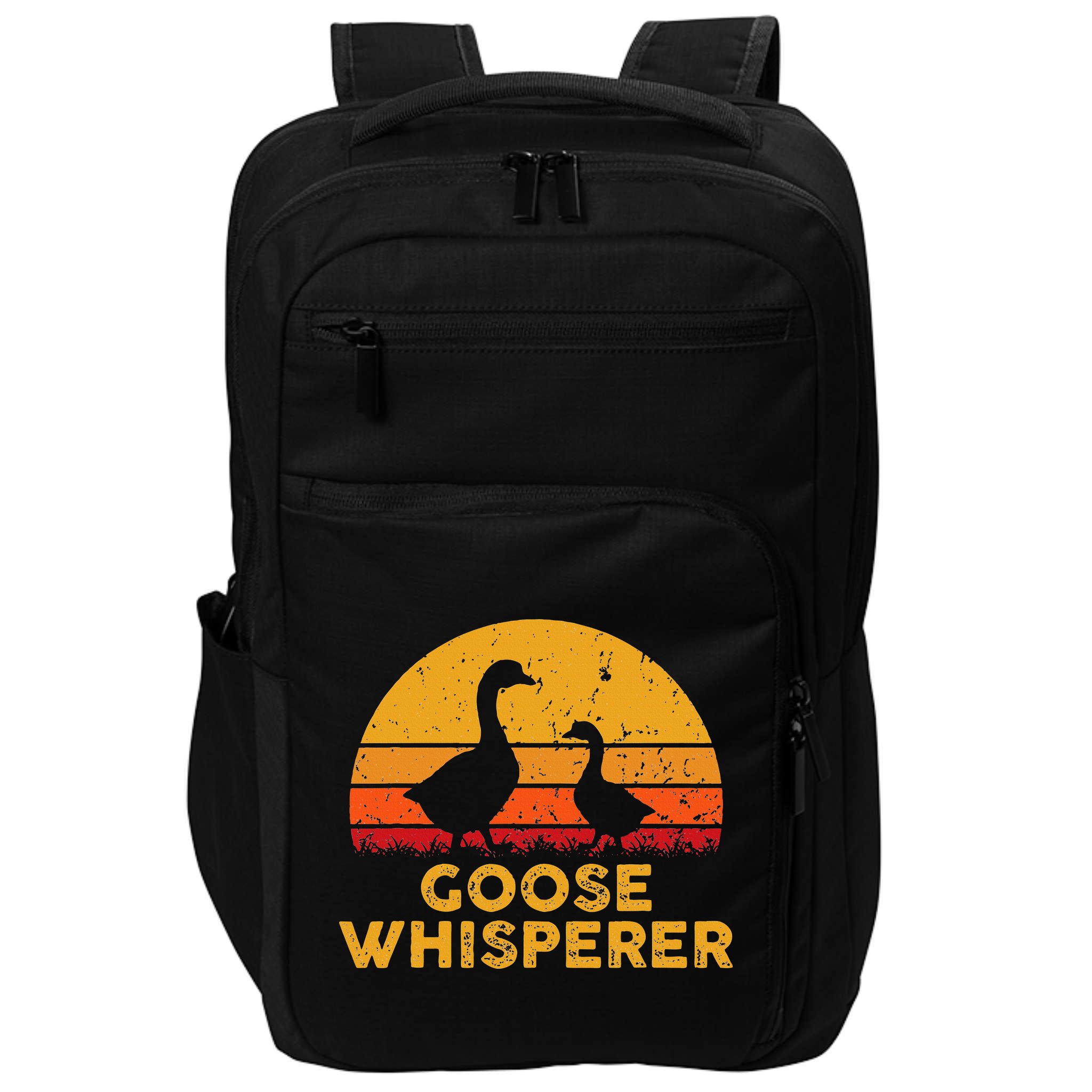 Goose Whisperer Geese Bird Hunter Breeders Poultry Farmers Impact Tech Backpack