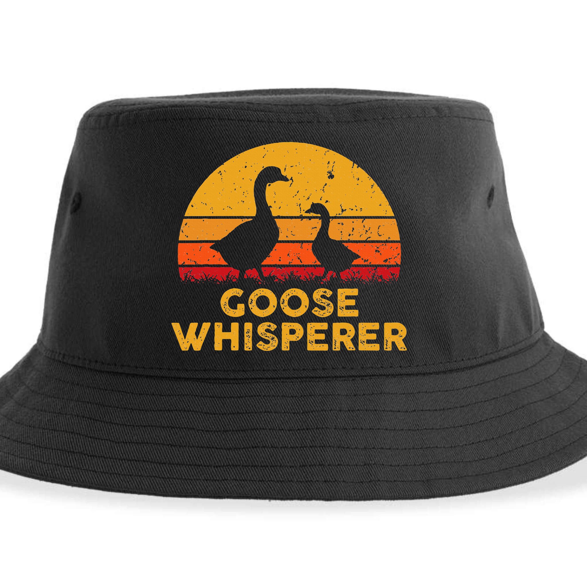 Goose Whisperer Geese Bird Hunter Breeders Poultry Farmers Sustainable Bucket Hat