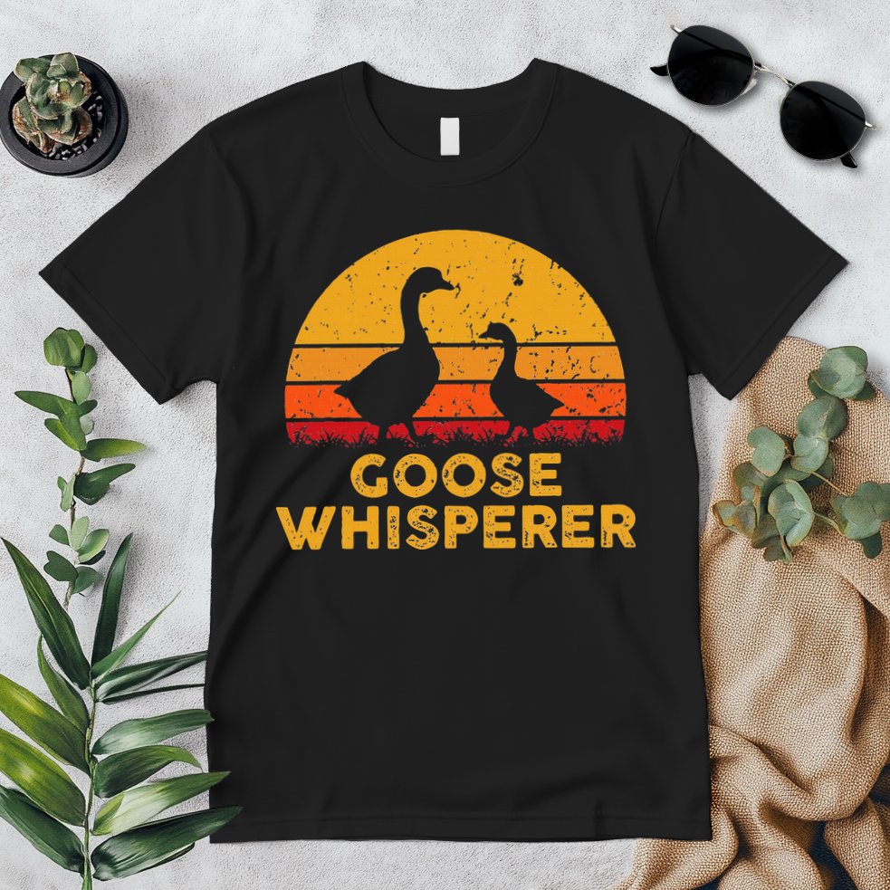 Goose Whisperer Geese Bird Hunter Breeders Poultry Farmers Premium T-Shirt
