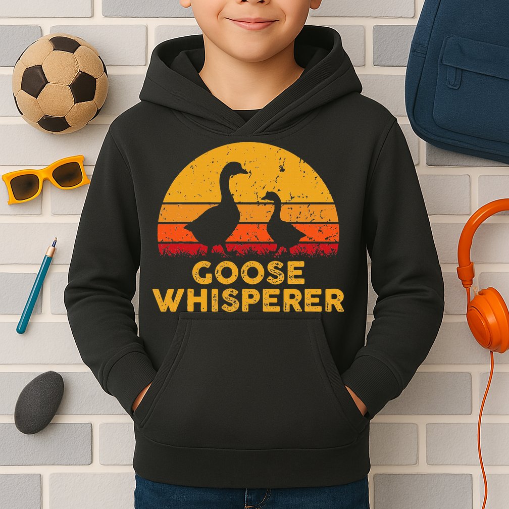 Goose Whisperer Geese Bird Hunter Breeders Poultry Farmers Kids Hoodie