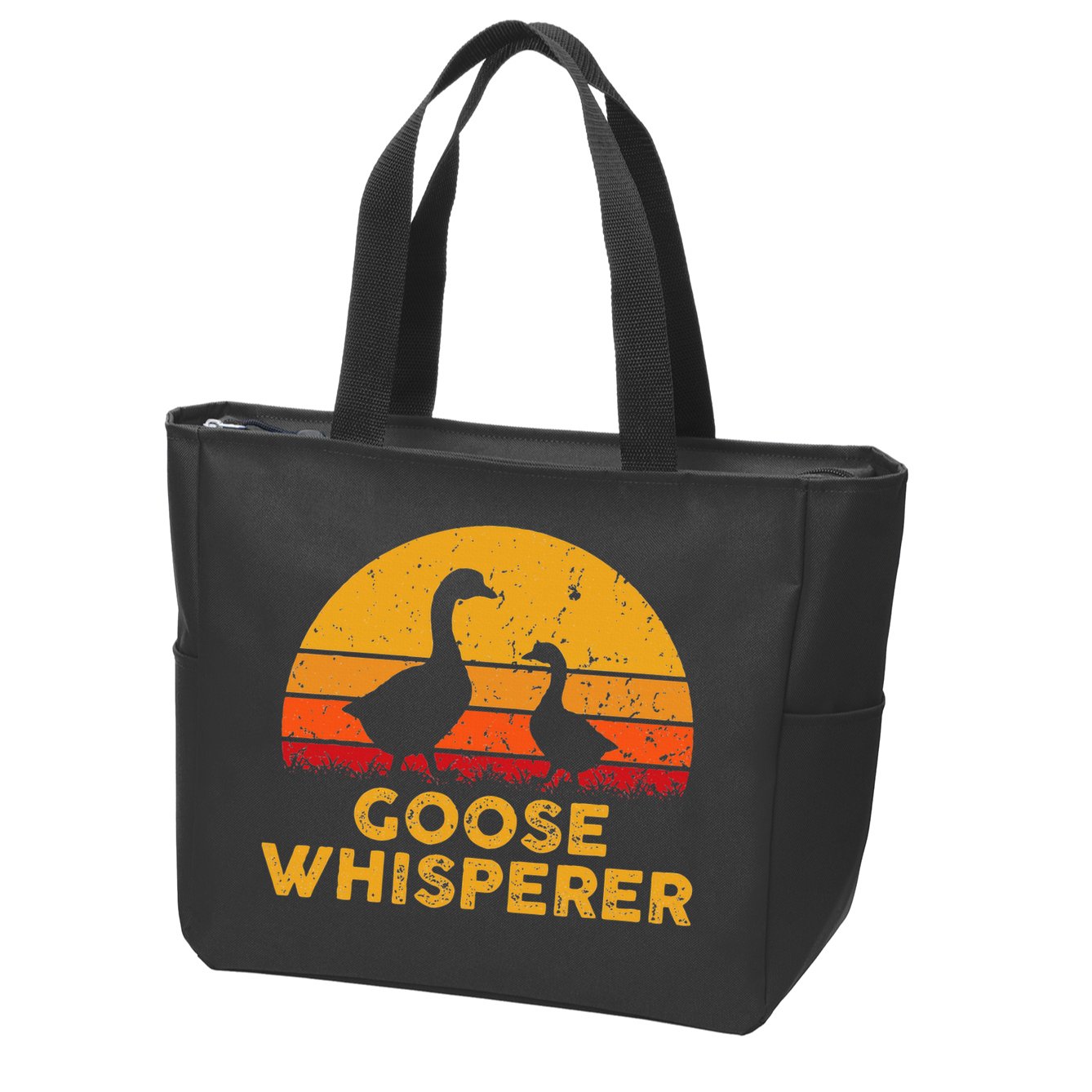 Goose Whisperer Geese Bird Hunter Breeders Poultry Farmers Zip Tote Bag