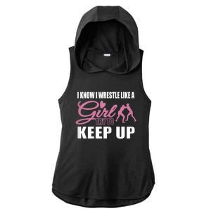 Girls Wrestling Ladies PosiCharge Tri-Blend Wicking Draft Hoodie Tank