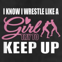 Girls Wrestling 7 Panel Mesh Trucker Snapback Hat