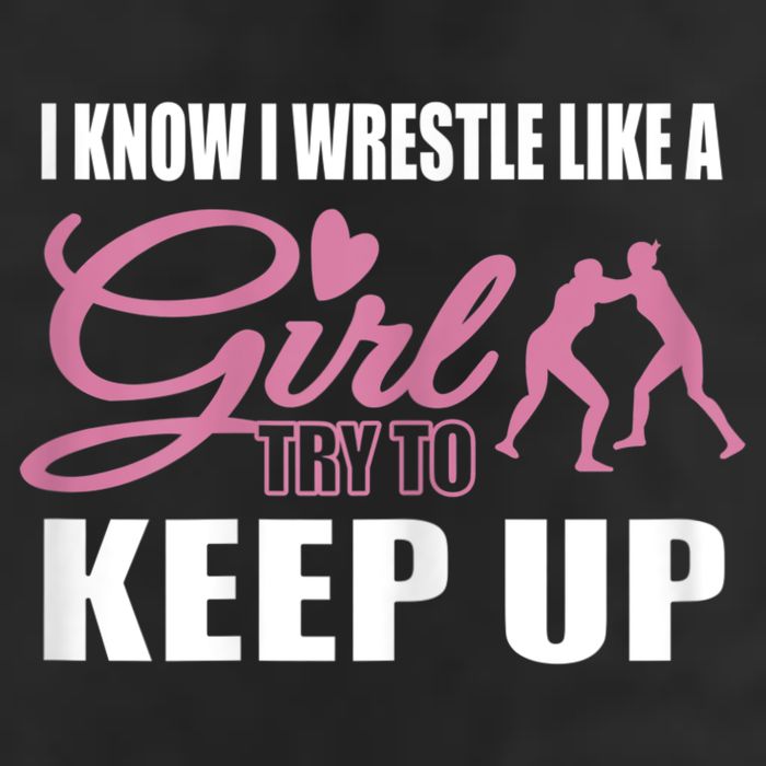 Girls Wrestling 7 Panel Mesh Trucker Snapback Hat