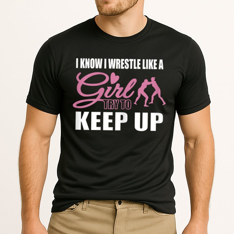 Girls Wrestling Cooling Performance Crew T-Shirt