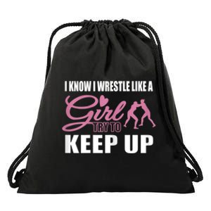 Girls Wrestling Drawstring Bag