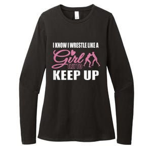 Girls Wrestling Womens CVC Long Sleeve Shirt