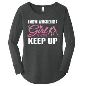 Girls Wrestling Women's Perfect Tri Tunic Long Sleeve Shirt