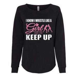 Girls Wrestling Womens California Wash Sweatshirt