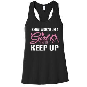 Girls Wrestling Women's Racerback Tank