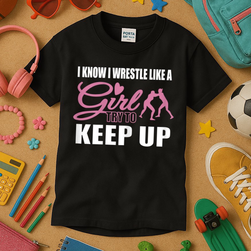 Girls Wrestling Kids T-Shirt