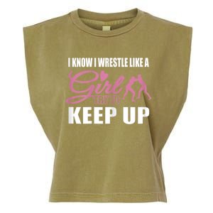 Girls Wrestling Garment-Dyed Women's Muscle Tee