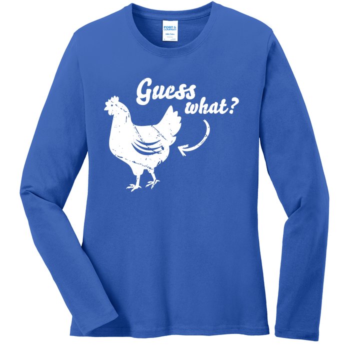 Guess What Ladies Long Sleeve Shirt