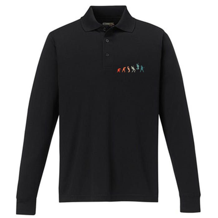 Guitarist With Guitar Evolution Performance Long Sleeve Polo