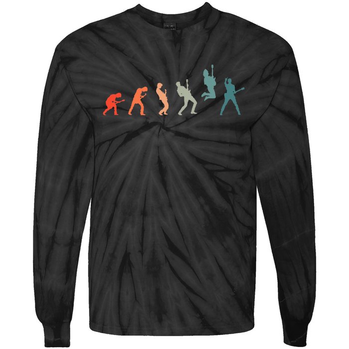 Guitarist With Guitar Evolution Tie-Dye Long Sleeve Shirt