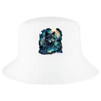 Grey Wolf Hunting Grounds Icy Moon Forest Galaxy Cool Comfort Performance Bucket Hat