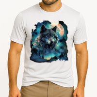 Grey Wolf Hunting Grounds Icy Moon Forest Galaxy Cooling Performance Crew T-Shirt