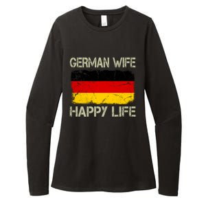 Ger Wife Happy Life Gery Flag Funny Husband Funny Gift Womens CVC Long Sleeve Shirt