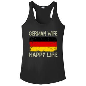 Ger Wife Happy Life Gery Flag Funny Husband Funny Gift Ladies PosiCharge Competitor Racerback Tank