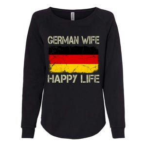 Ger Wife Happy Life Gery Flag Funny Husband Funny Gift Womens California Wash Sweatshirt