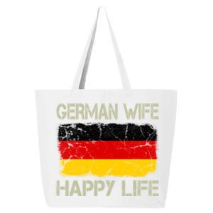 Ger Wife Happy Life Gery Flag Funny Husband Funny Gift 25L Jumbo Tote