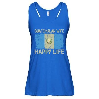 Guatemalan Wife Happy Life Guatemala Flag Funny Husband Gift Ladies Essential Flowy Tank