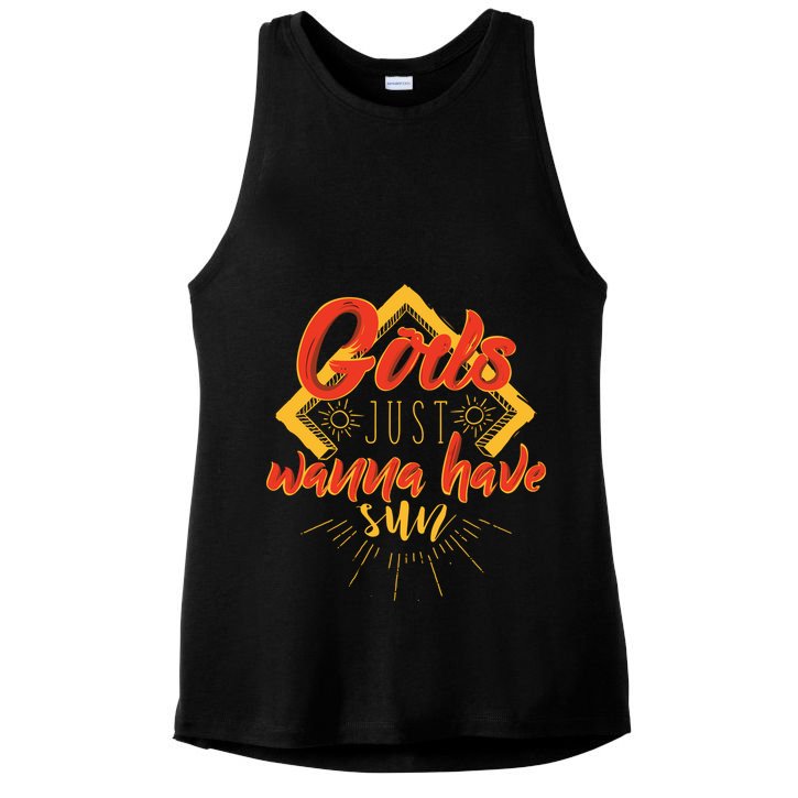 Gods Wanna Have Sun Ladies PosiCharge Tri-Blend Wicking Tank