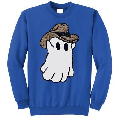 Ghost Western Halloween Ghost Cow Funny Cool Gift Tall Sweatshirt