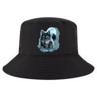 Grey Wolf Hunting Ground, Icy Moon, Forest, Galaxy Cool Comfort Performance Bucket Hat