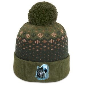 Grey Wolf Hunting Ground, Icy Moon, Forest, Galaxy The Baniff Cuffed Pom Beanie