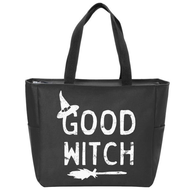 Good Witch Halloween Graphic October Zip Tote Bag