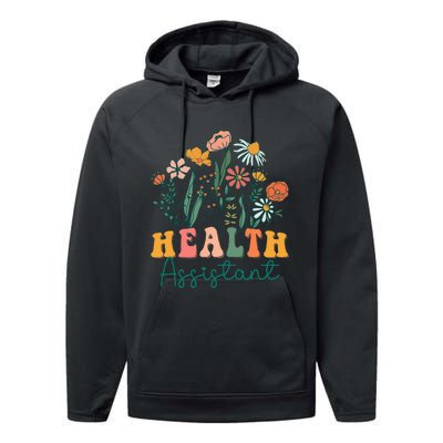 Groovy Wildflower Health Assistant Performance Fleece Hoodie