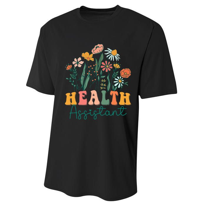 Groovy Wildflower Health Assistant Performance Sprint T-Shirt