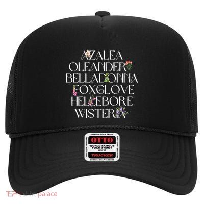 Garden Witchy Herbology Aqua Tofana Feminist High Crown Mesh Back Trucker Hat