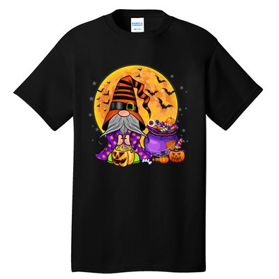 Gnome Witch Halloween Costume Pumpkin Autumn Fall Holiday Tall T-Shirt