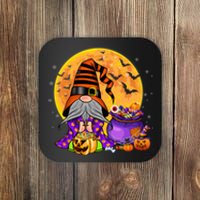 Gnome Witch Halloween Costume Pumpkin Autumn Fall Holiday Coaster