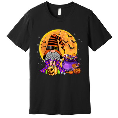 Gnome Witch Halloween Costume Pumpkin Autumn Fall Holiday Premium T-Shirt