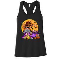 Gnome Witch Halloween Costume Pumpkin Autumn Fall Holiday Women's Racerback Tank