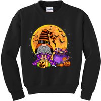 Gnome Witch Halloween Costume Pumpkin Autumn Fall Holiday Kids Sweatshirt